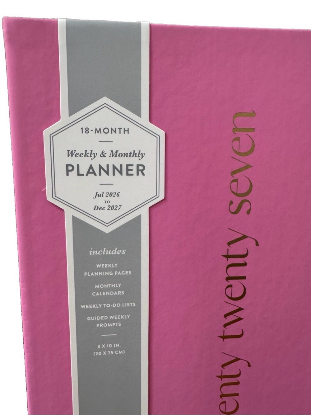 Eccolo Planner 2026- 2027 18-Month Weekly & Monthly Planner Faux Leather 10x8”